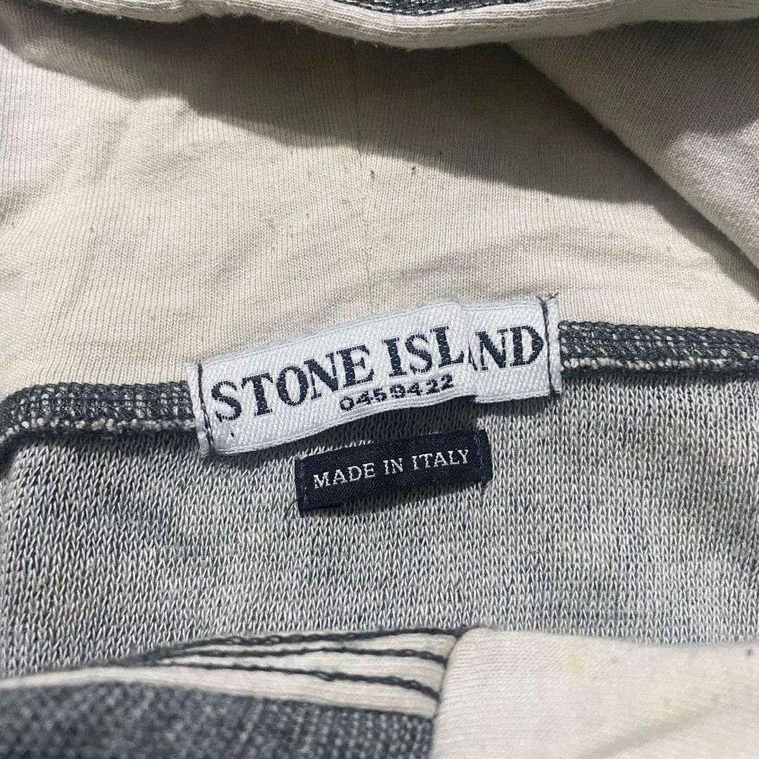 Stone Island Stone island vtg 2005 script logo embroidered grey hoodie Size US XL / EU 56 / 4 - 7 Thumbnail