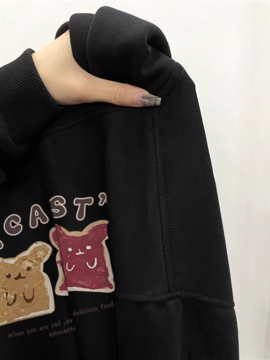 Designer × Japanese Brand Hip Hop Cartoon Printed Thickened Loose Hooded Sweatshirt Size US L / EU 52-54 / 3 - 3 Thumbnail