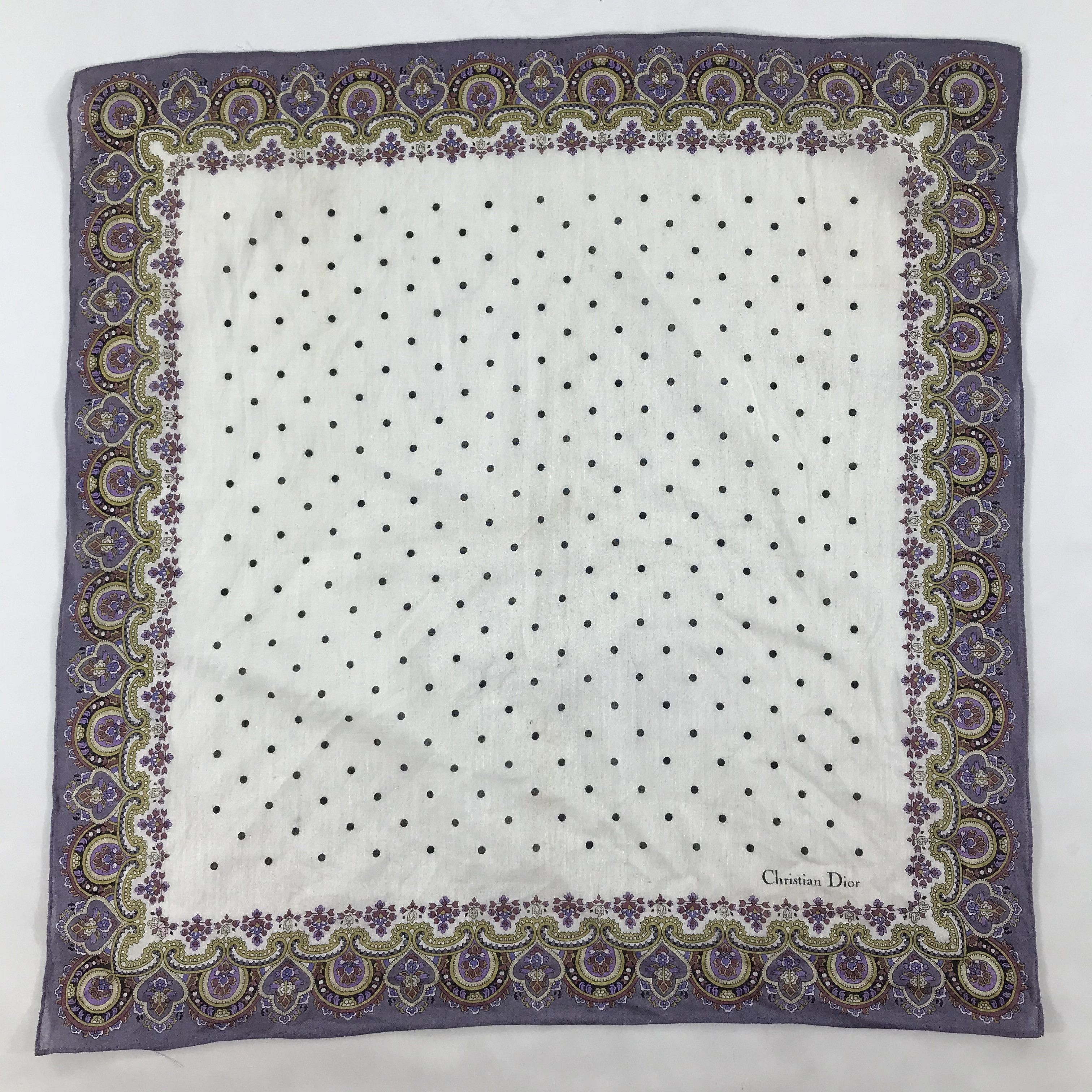 Vintage Christian Dior Bandana / Handkerchief / Neckerchief - S1878 Size ONE SIZE - 1 Thumbnail