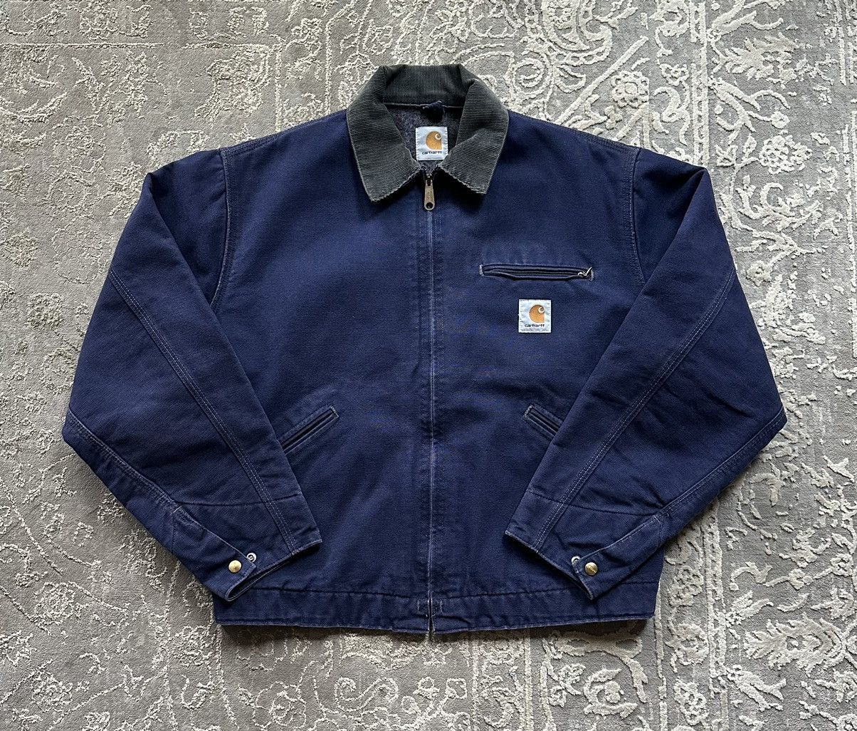 Vintage Vintage Carhartt Detroit 80s Work Jacket Blue | Grailed