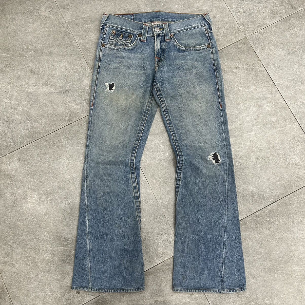 True Religion Vintage 90s True Religion Joey Flared Denim Size US 33 - 2 Thumbnail