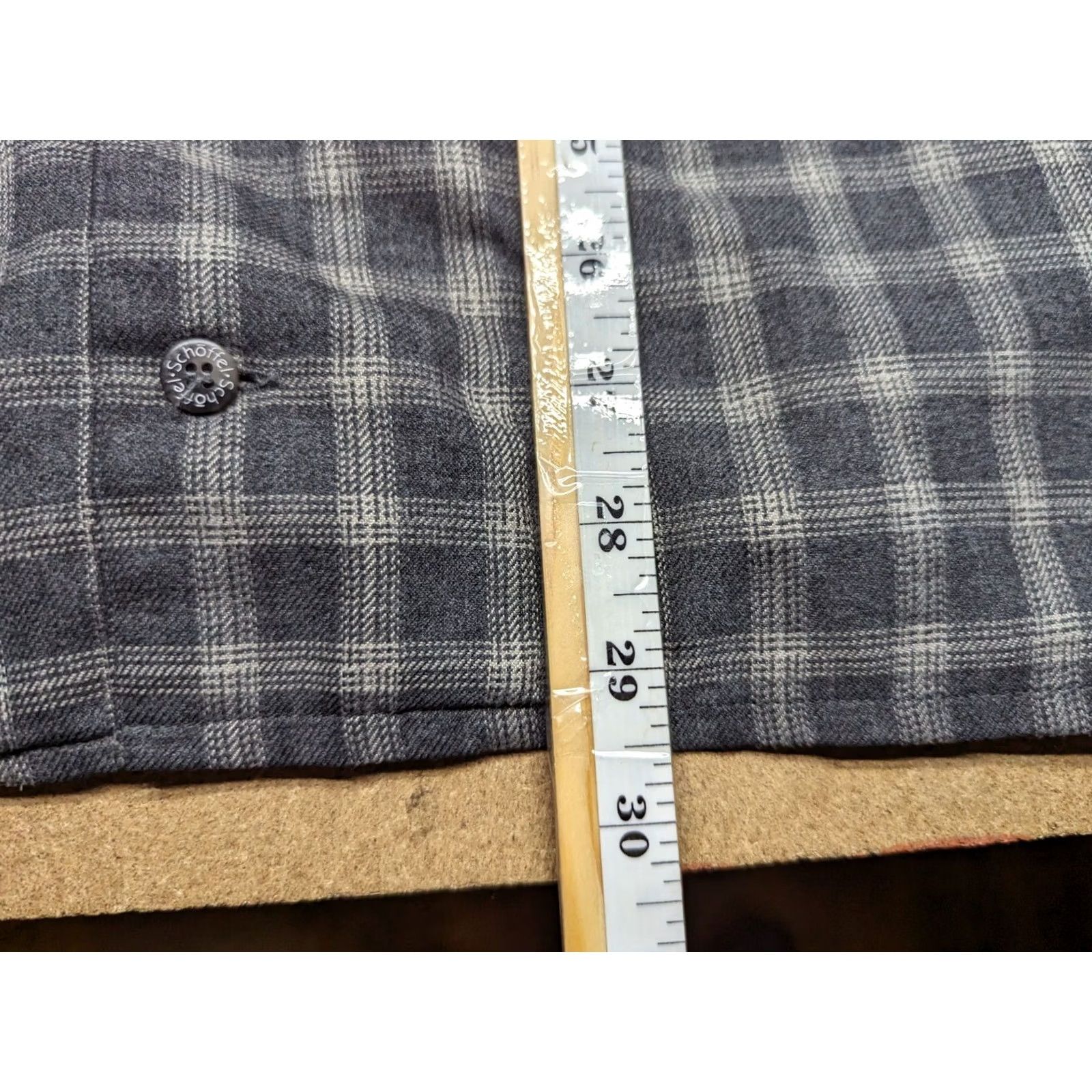 Vintage Schoffel Mens Button Up Flannel Shirt 2XL Gray Plaid Cotton Viscose Shirt Mens Size US XXL / EU 58 / 5 - 5 Thumbnail