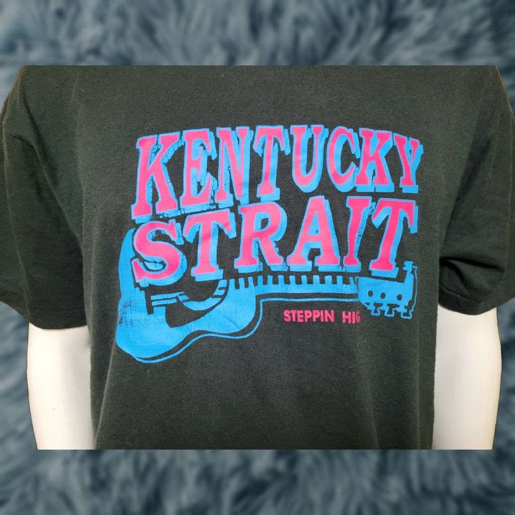 Fruit Of The Loom VTG TJ Thomas Kentucky Strait Steppin' High T Shirt XL Country Band Men Black Cotton Blend Graphic Tee 90s 00s Size US XL / EU 56 / 4 - 1 Thumbnail