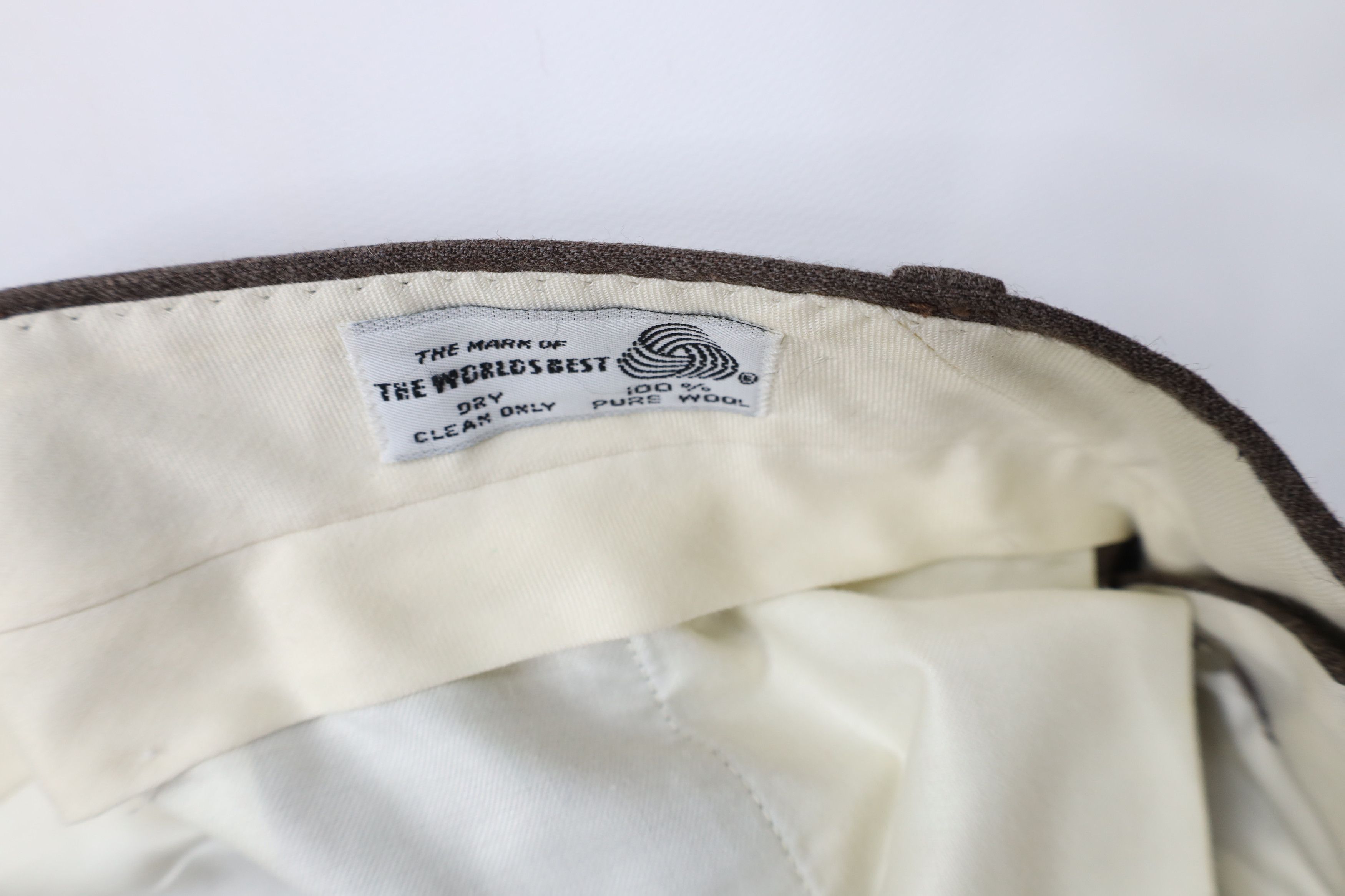 Vintage Vintage 70s Streetwear Wool Wide Leg Chino Pants Brown USA Size US 38 / EU 54 - 8 Thumbnail