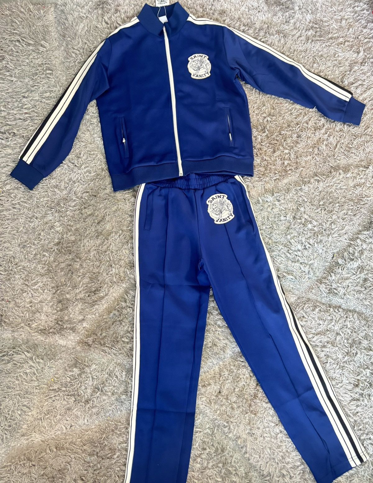 Saint Vanity Saint vanity Navy Blue nylon track set Jacket + pants Small Size US L / EU 52-54 / 3 - 1 Thumbnail