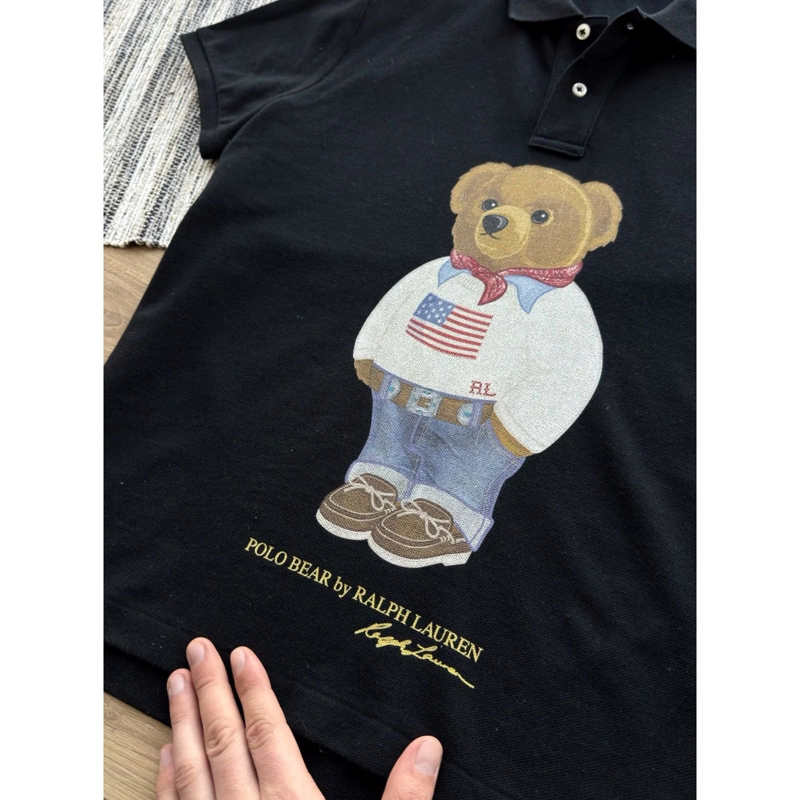Polo Ralph Lauren Polo Ralph Lauren Polo Bear Logo Classic Black T Shirt Mens Size S-M Size US S / EU 44-46 / 1 - 3 Thumbnail
