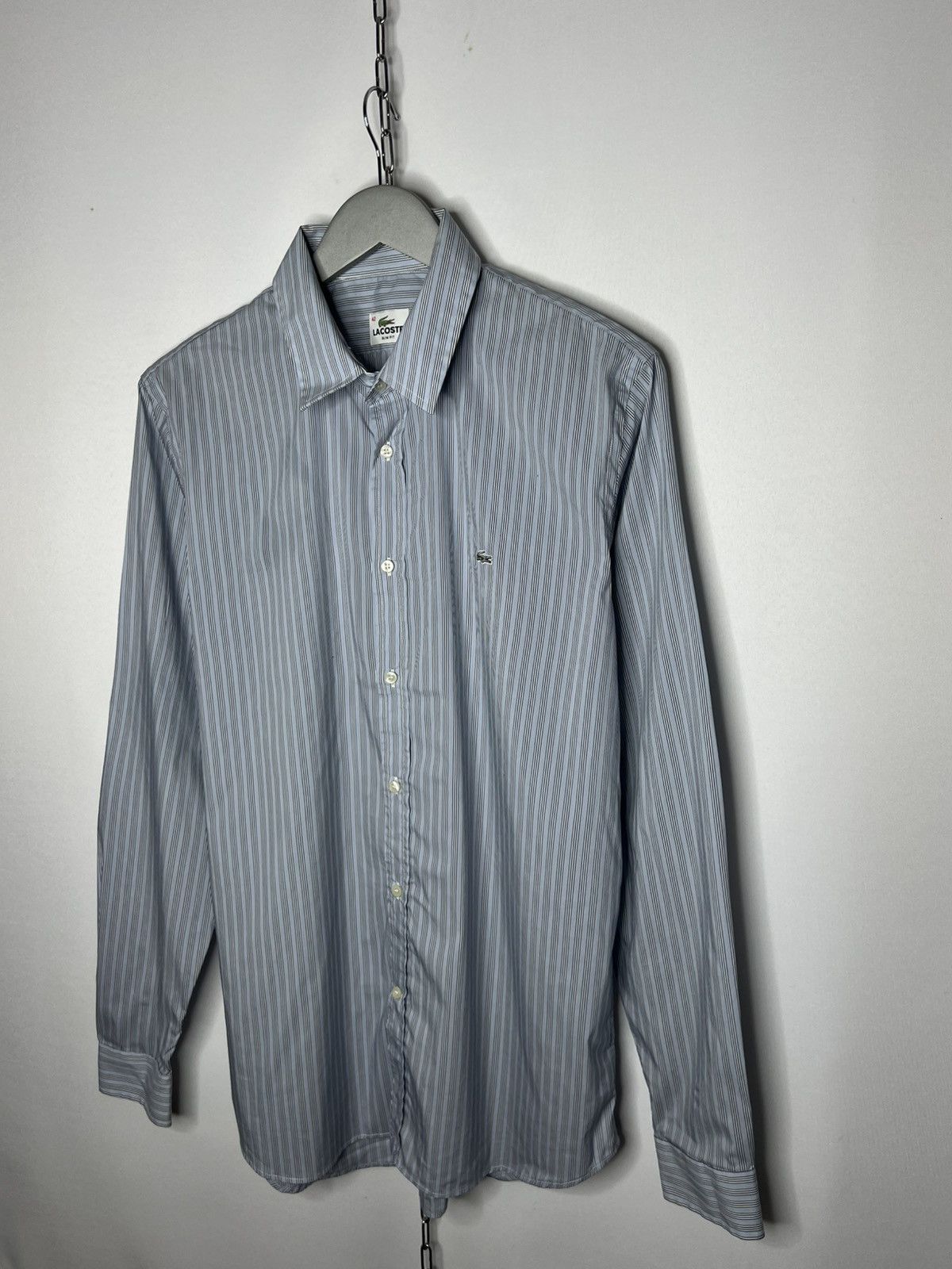 Lacoste Lacoste Luxury Striped Long Sleeve Shirt Based Size US L / EU 52-54 / 3 - 2 Thumbnail