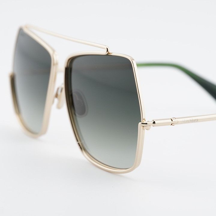 Max Mara Max Mara MM0102 32P Sunglasses Gold Butterfly Frame, Green Size ONE SIZE - 10 Thumbnail