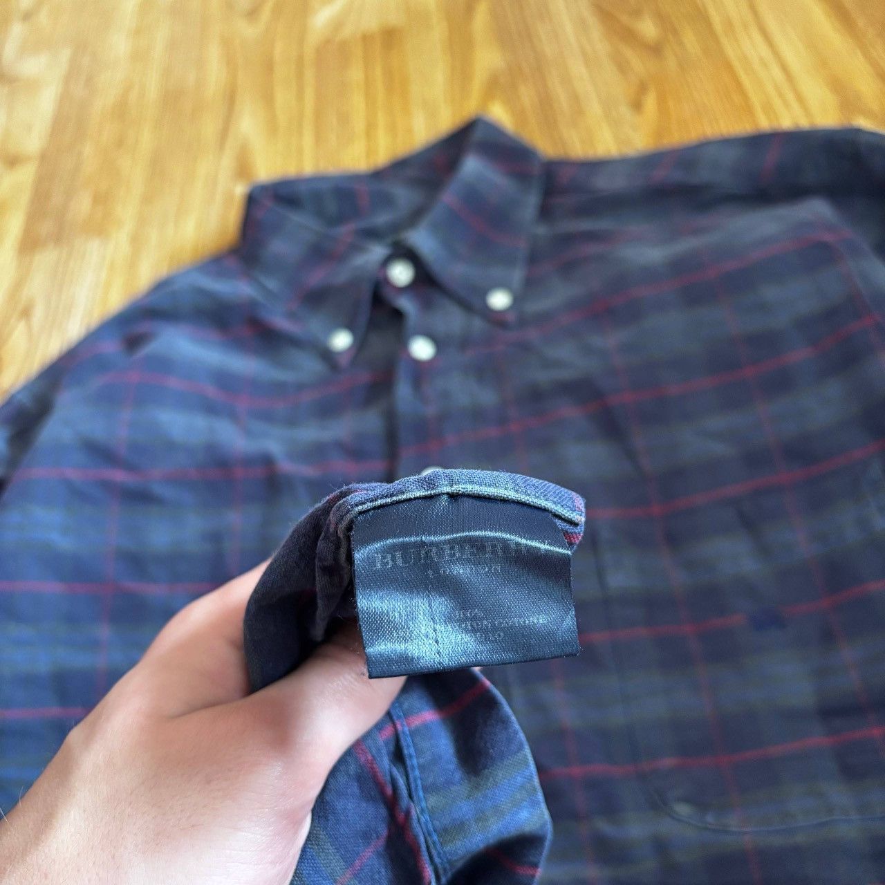 Burberry Burberry Men’s Multi Color Plaid Cotton Flannel Button L Size US L / EU 52-54 / 3 - 7 Thumbnail