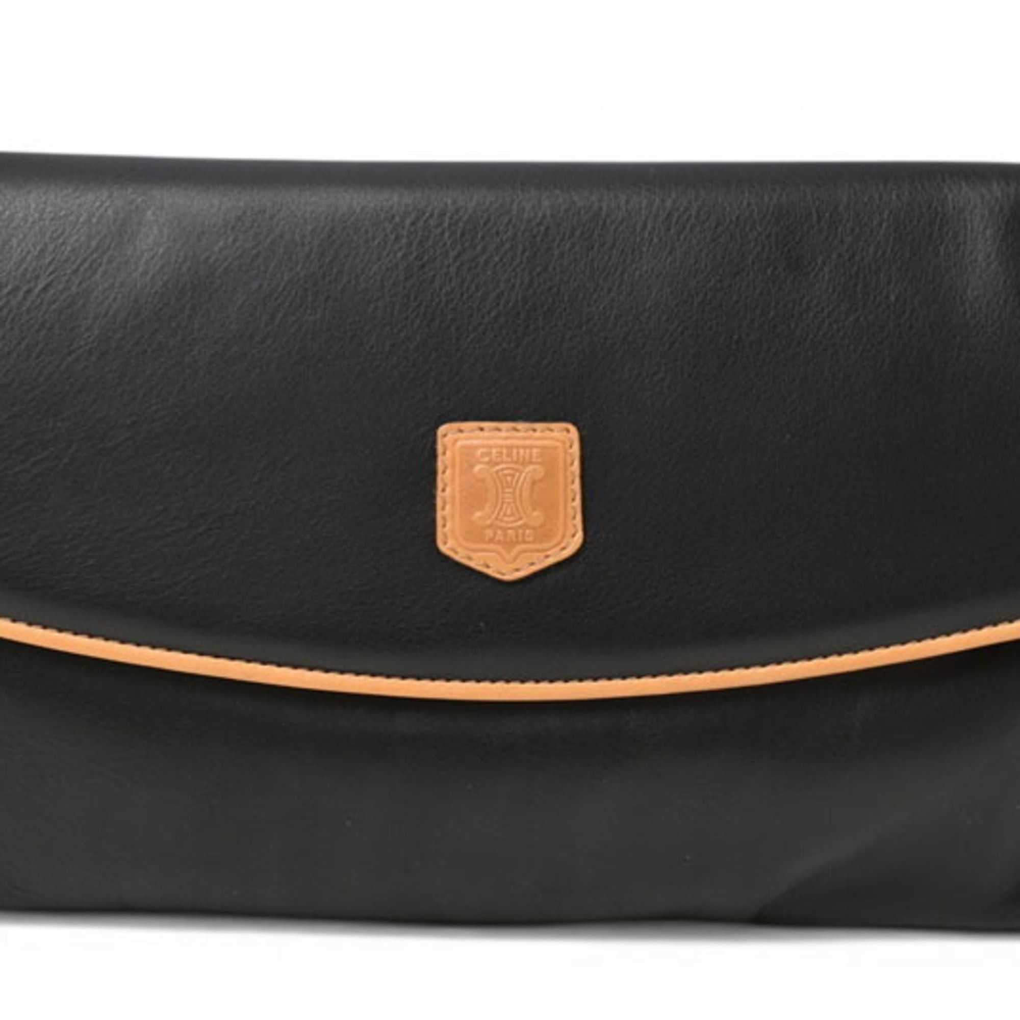 Celine Celine Clutch Pouch Bag CELINE Triomphe Black Size ONE SIZE - 1 Thumbnail