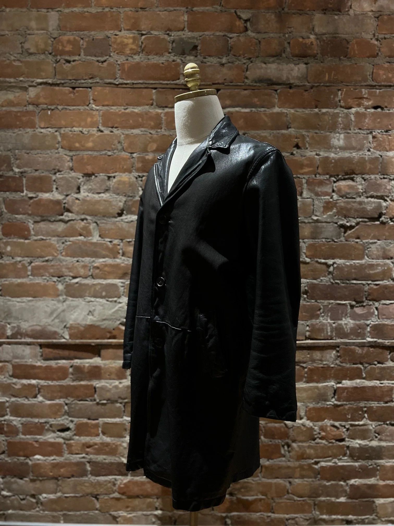 Prada Prada Men’s Long Leather Coat Size US S / EU 44-46 / 1 - 4 Thumbnail