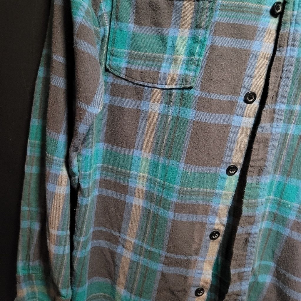 Quiksilver Quicksilver, shirt, Flannel, green/brown, NWOT, Size XSmall Size US XS / EU 42 / 0 - 4 Thumbnail