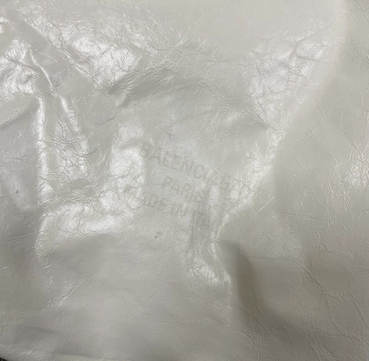 Balenciaga Balenciaga AW22 Leather Trash Bag white Size ONE SIZE - 5 Thumbnail