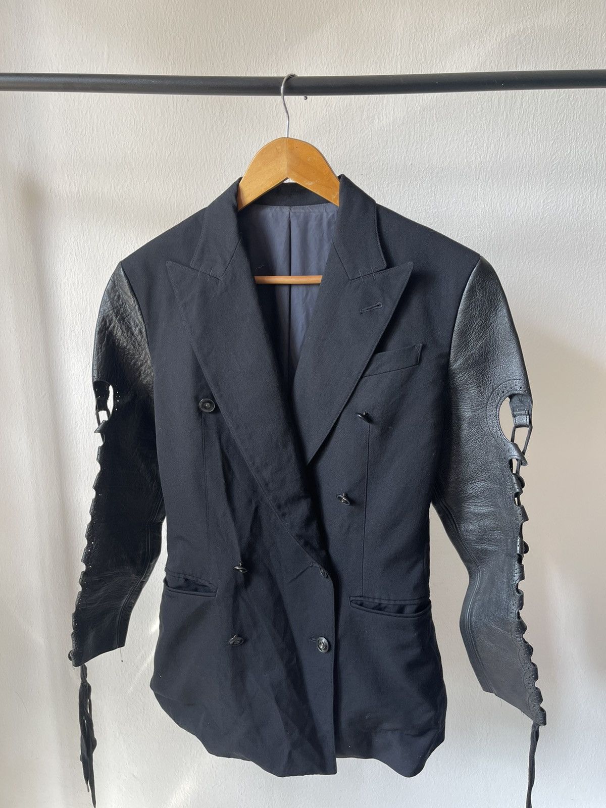 Runway 1992 Jean Paul Gaultier Leather Sleeve Jacket