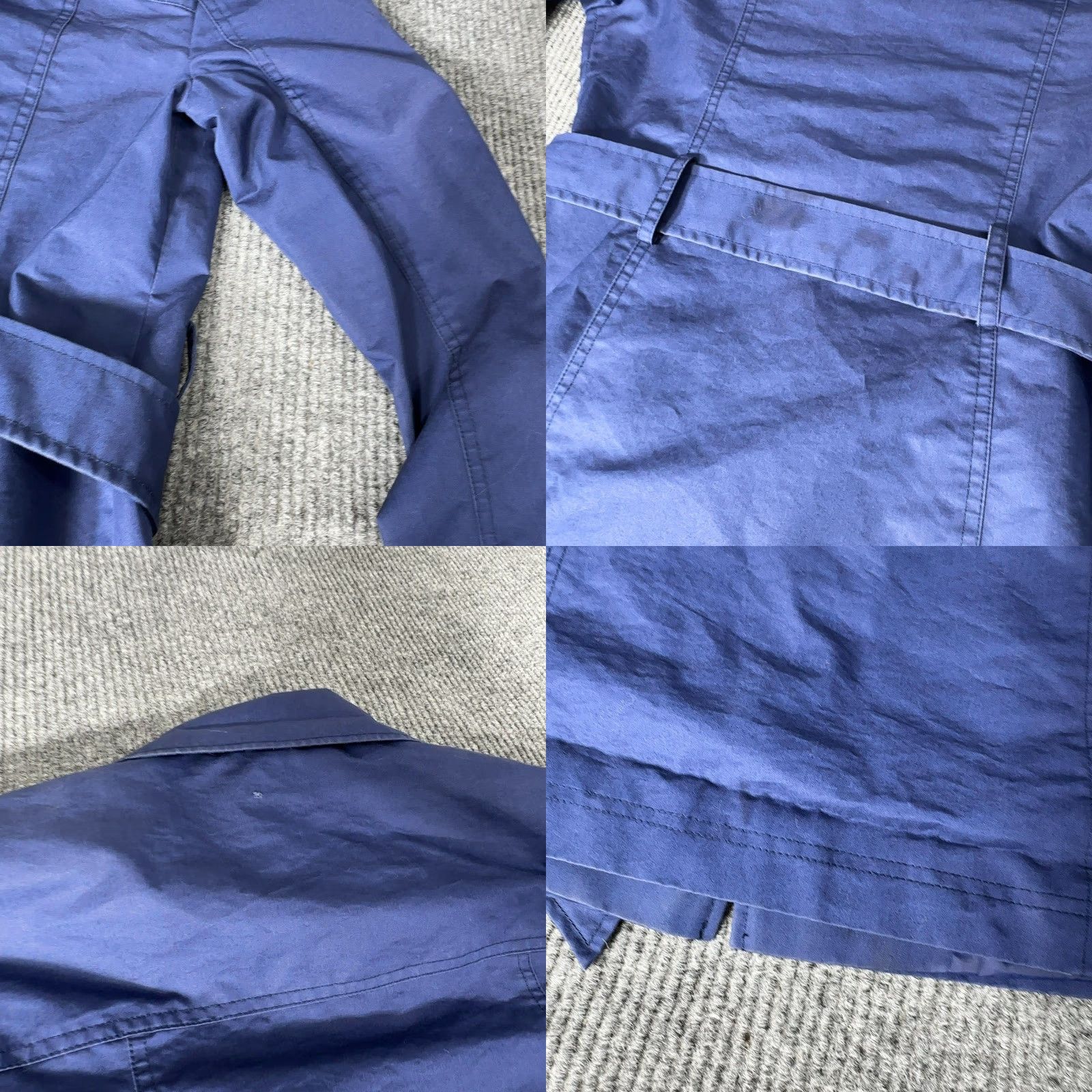 Vintage LL Bean Trench Coat Womens S Blue Belted Cotton Blend Jacket 287395 Size S / US 4 / IT 40 - 8 Thumbnail
