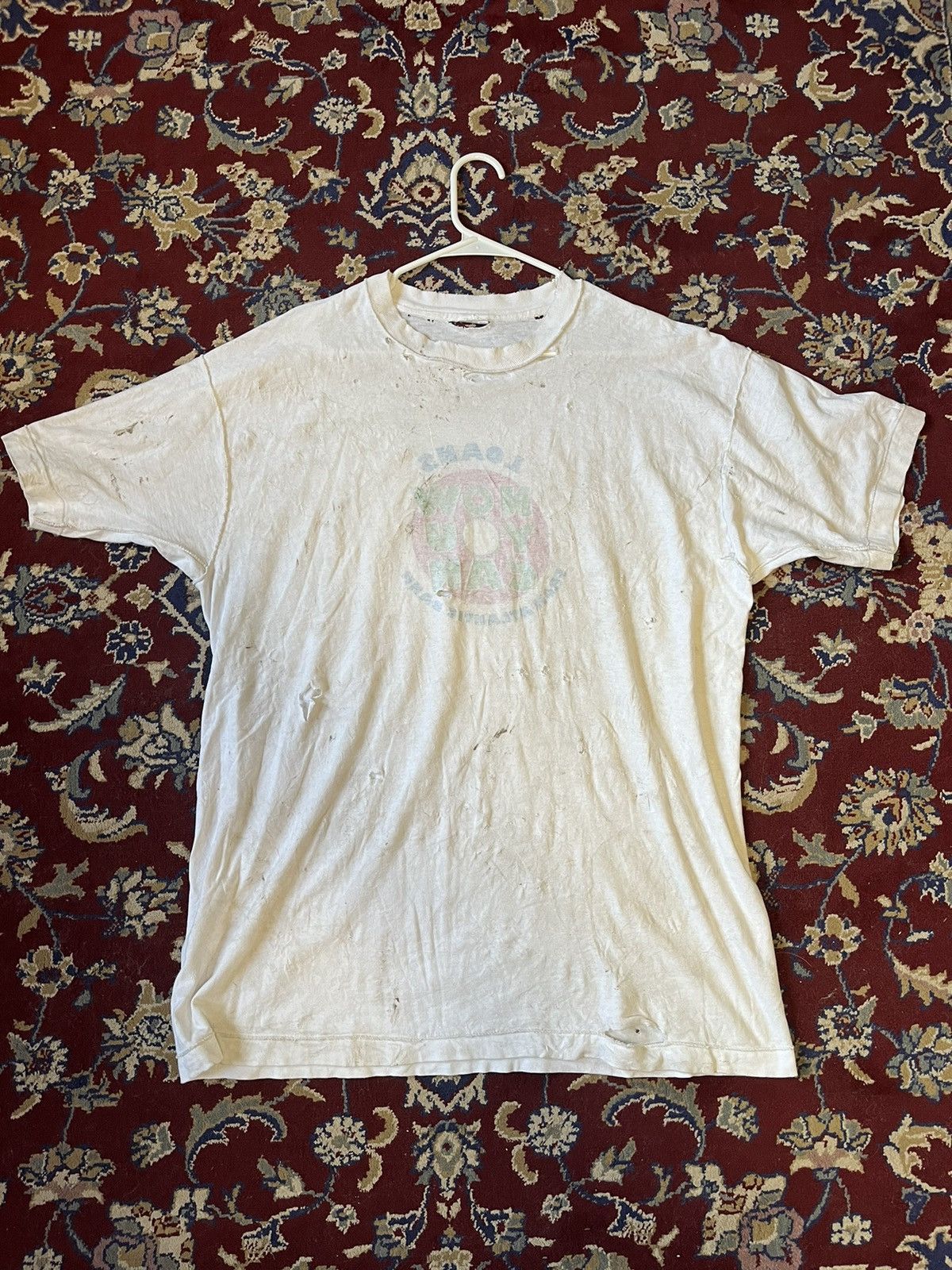 Unsound Rags “Place Beyond The Pines” Distressed Single Stitch White Tee Size US XL / EU 56 / 4 - 12 Thumbnail