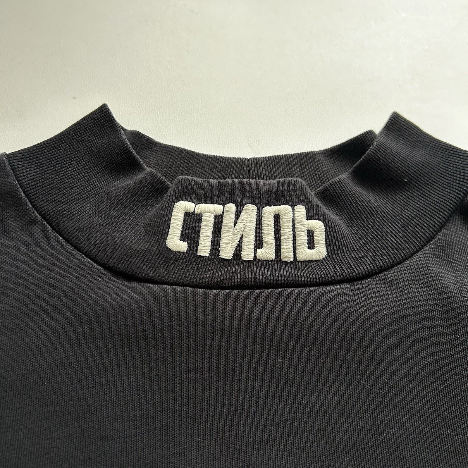 Heron Preston Heron Preston Long Sleeve Mock Neck Shirt Black Medium Rare Size US M / EU 48-50 / 2 - 3 Thumbnail