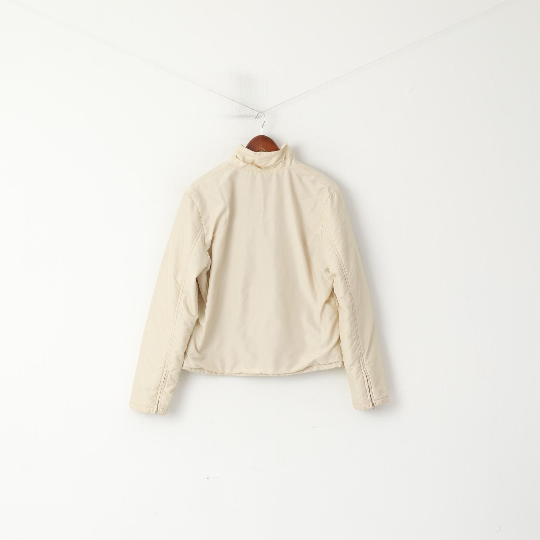 Lacoste Lacoste Women 46 L Jacket Cream Shiny Vintage 0599 Size L / US 10 / IT 46 - 7 Thumbnail
