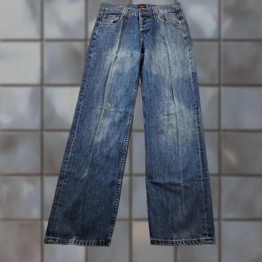 Von Dutch VINTAGE Von Dutch Jeans 31x32 Selvedge Blue Denim Button Fly Retro Rockabilly Mens Jeans 80s 90s Hipster Grunge USA Logo Size US 31 - 1 Thumbnail