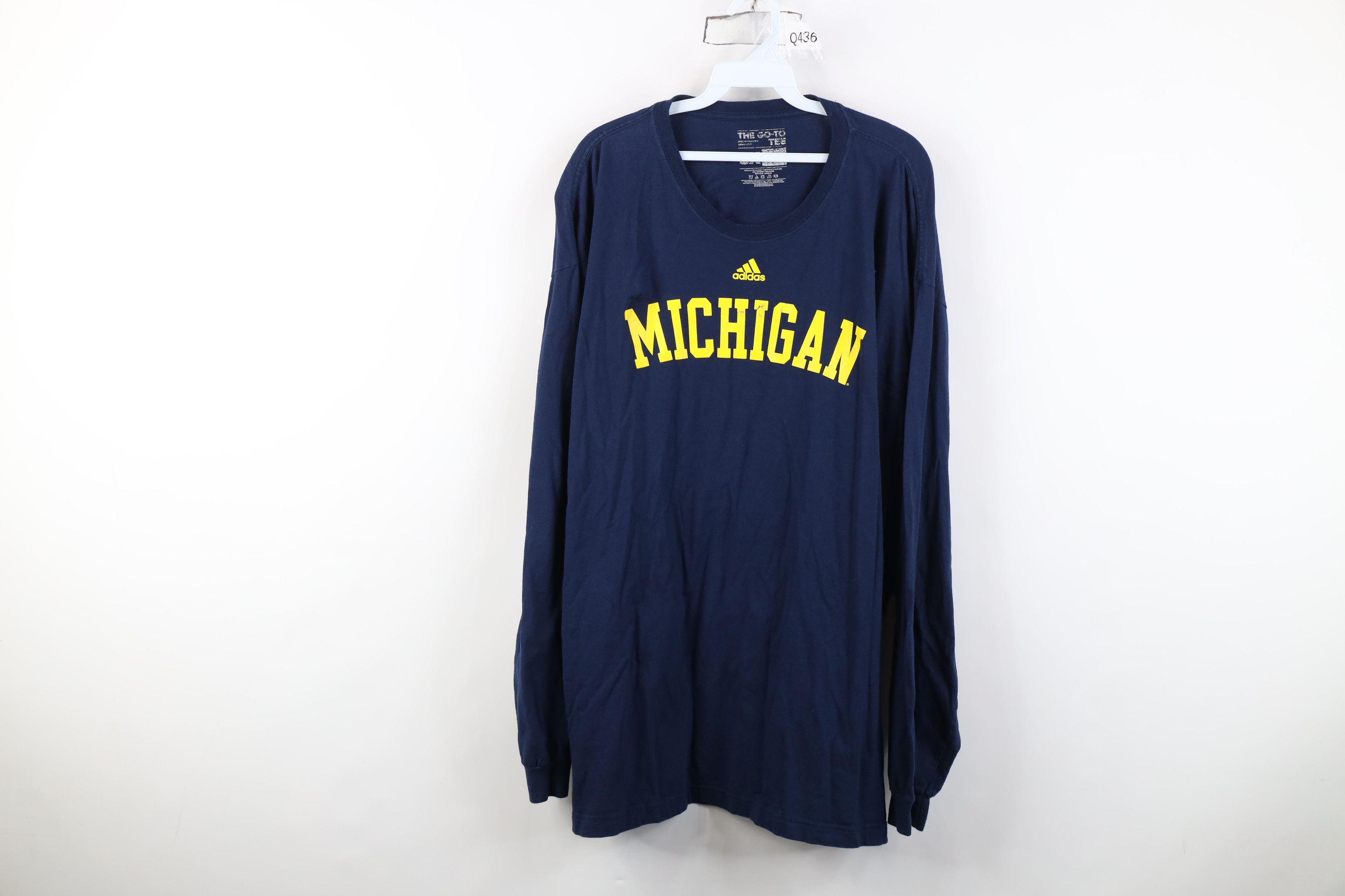 Adidas Adidas University of Michigan Long Sleeve T-Shirt Blue Size US XXL / EU 58 / 5 - 1 Thumbnail