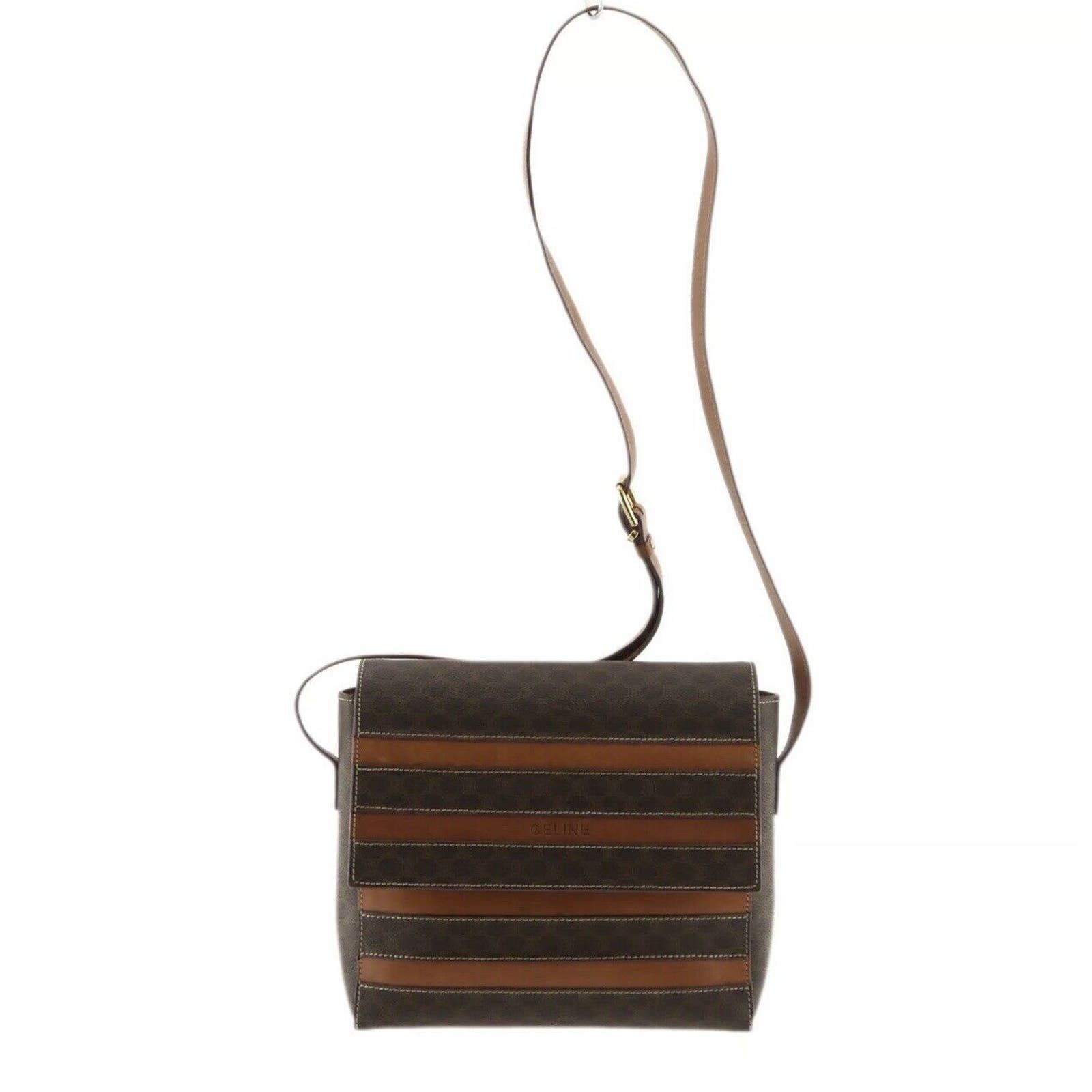 Celine Monogram Macadam Purse shoulder Bag VINTAGE 2000 CHIC