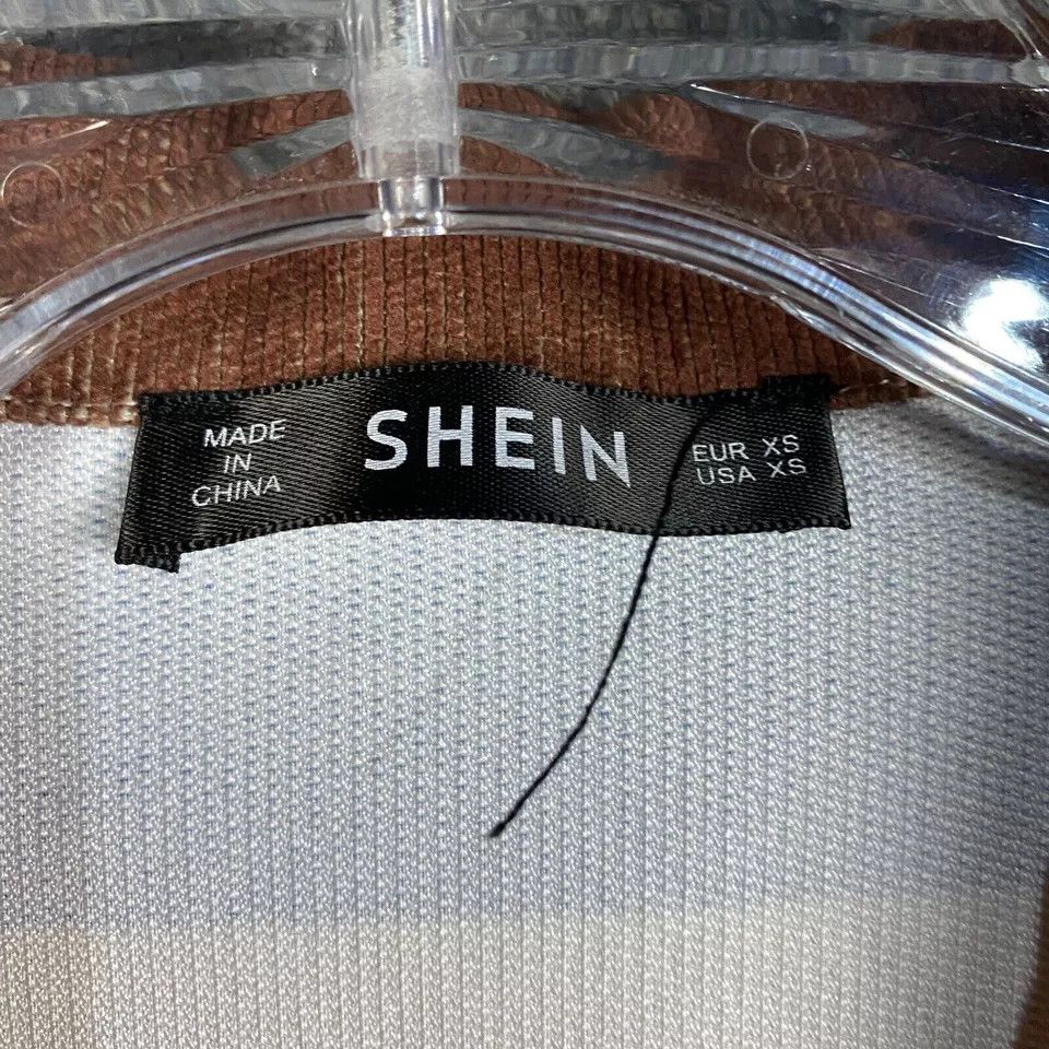 Shein Shein Corduroy Shirt Women's XS Button Up Colorblock Size XS / US 0-2 / IT 36-38 - 3 Thumbnail