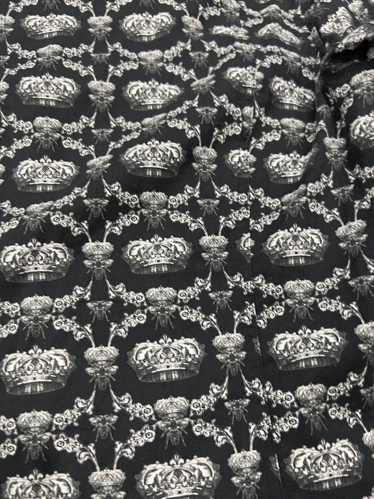 Dolce & Gabbana Dolce & Gabbana Crown Print Shirt Size US XXS / EU 40 - 9 Thumbnail