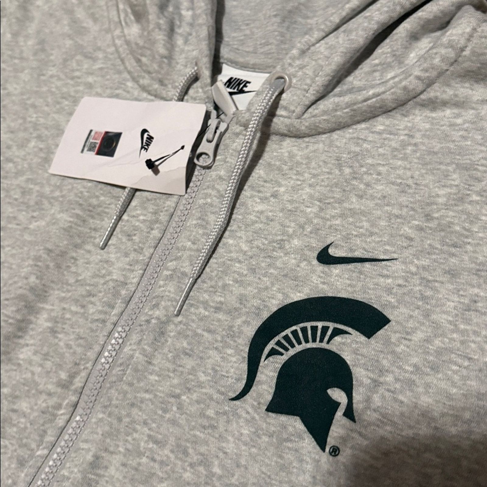 Nike Nike Team Michigan State Spartans Zip Up Hoodie Sweatshirt Size XL / US 12-14 / IT 48-50 - 3 Thumbnail