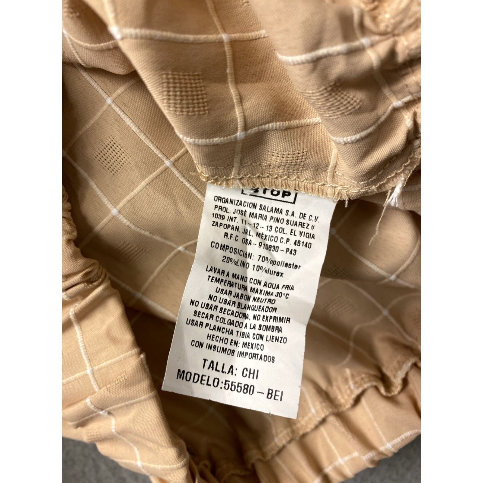 Vintage VINTAGE Stop Women's Crop Top Blouse Small Peach Check Casual Chic 116-69 Size S / US 4 / IT 40 - 8 Thumbnail