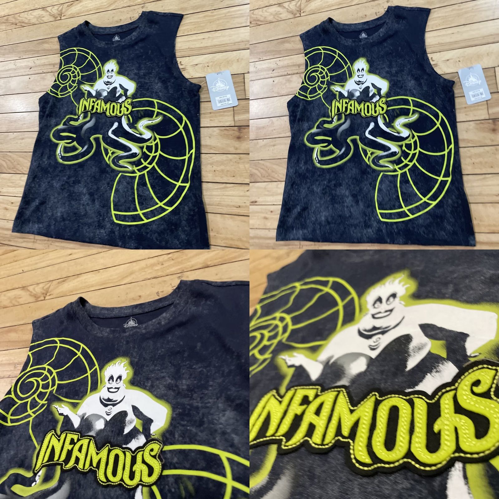 Disney DISNEY INFAMOUS Tank Top Women XS Ursula Sea Witch Graphic Little Mermaid Gray XS Womens Tank 90s Theme Cartoon Movie Princess Girls Size XS / US 0-2 / IT 36-38 - 10 Thumbnail