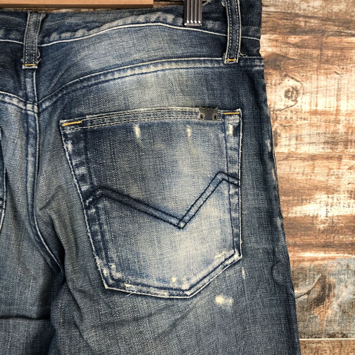 Energie DLL Energie faded Blue ripped Denim Pants #C123 Size US 31 - 16 Thumbnail