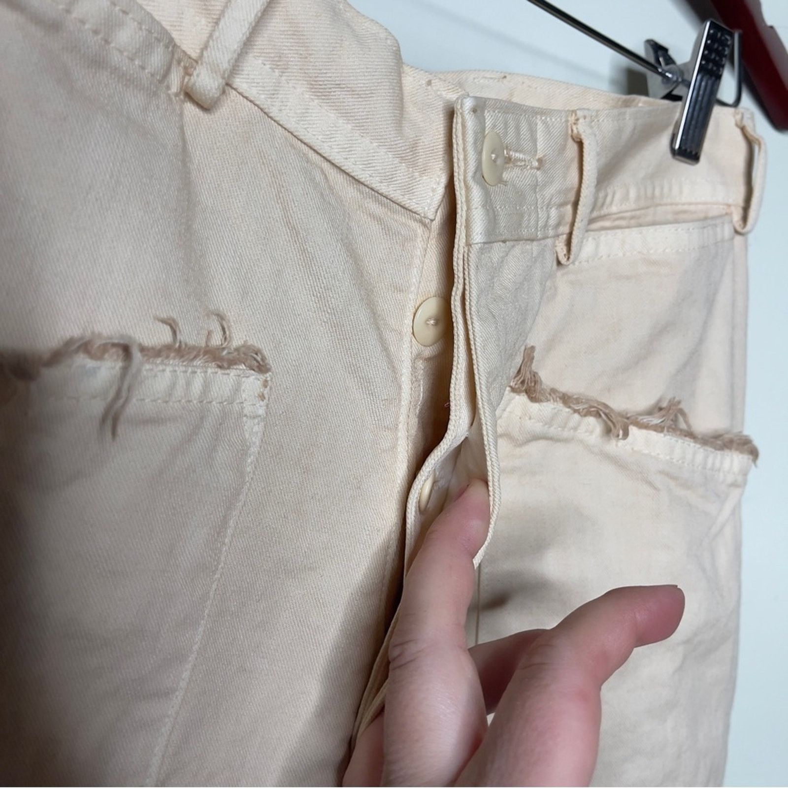 Other As Ever NYC Brancusi Pant Natural Canvas cotton high rise Size 25" / US 0 / IT 36 - 6 Thumbnail