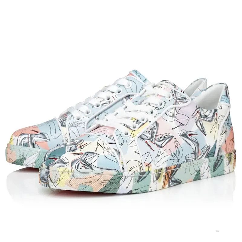 Christian Louboutin o1s1wg110924 Louis Junior Low Top Sneaker in Multicolor Size US 10.5 / EU 43-44 - 1 Thumbnail