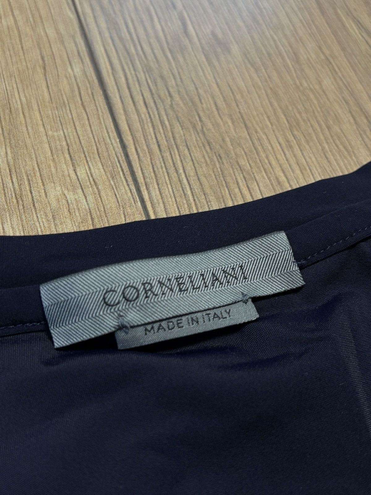 Corneliani Corneliani Polyamide Navy Blue Crewneck T-shirt Size US XL / EU 56 / 4 - 4 Thumbnail