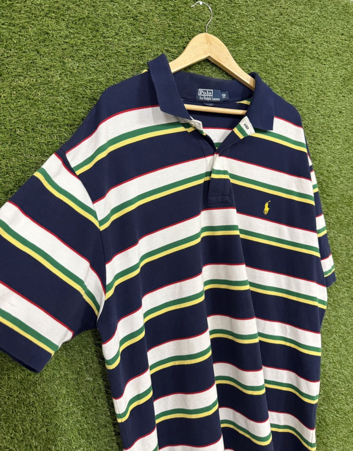 Polo Ralph Lauren Polo Ralph Lauren Oversized Striped Prep Y2K Polo Size US XXL / EU 58 / 5 - 3 Thumbnail