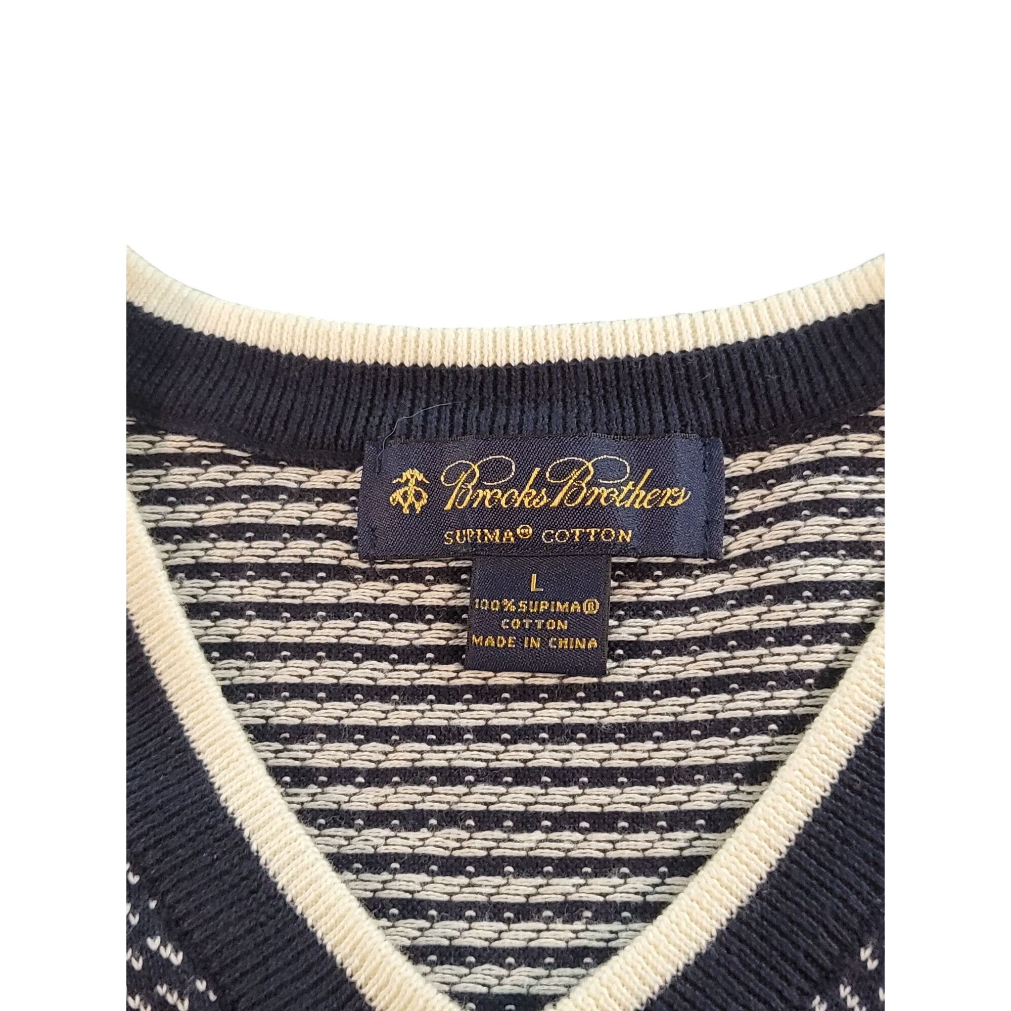 Brooks Brothers Brooks Brothers 346 Supima Cotton Sleeveless Sweater Men Sz Size US L / EU 52-54 / 3 - 5 Thumbnail
