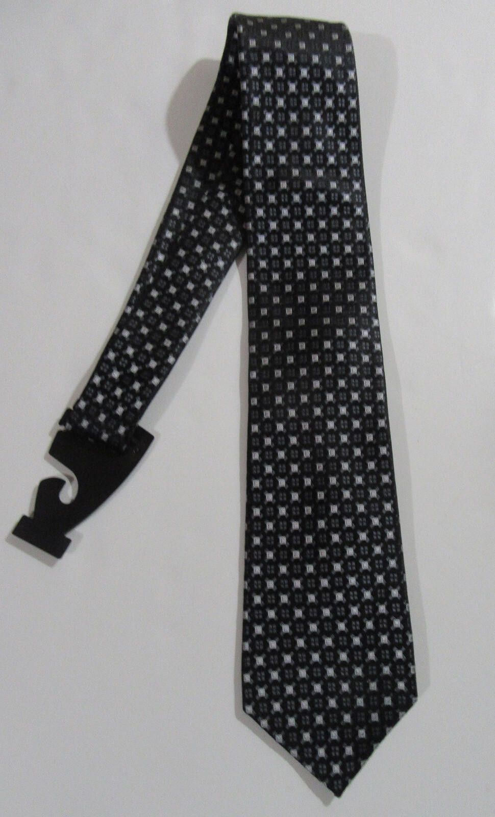 Sean John Sean John Necktie Neck Tie Black and Silver Pattern Size ONE SIZE - 1 Thumbnail
