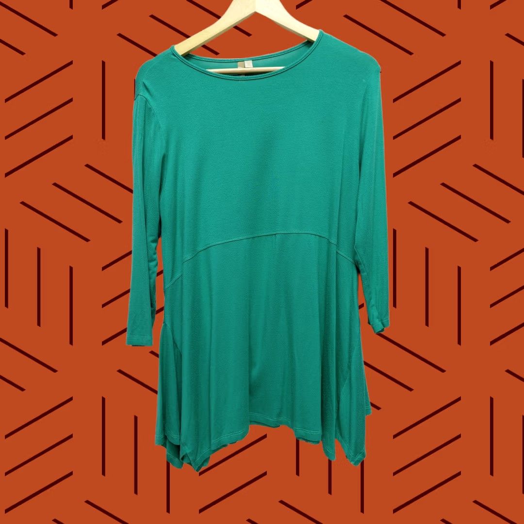 Vintage Comfy USA Green Asymmetrical Tunic Top Womens M Size M / US 6-8 / IT 42-44 - 1 Thumbnail