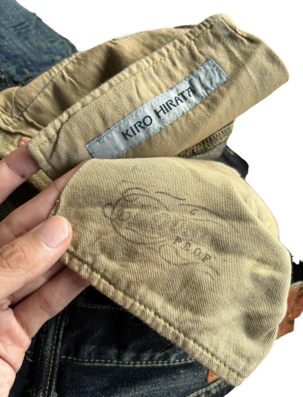 Kapital Kapital Kountry BORO Selvedge Denim Shorts (Kiro Hirata) Size US 31 - 15 Thumbnail