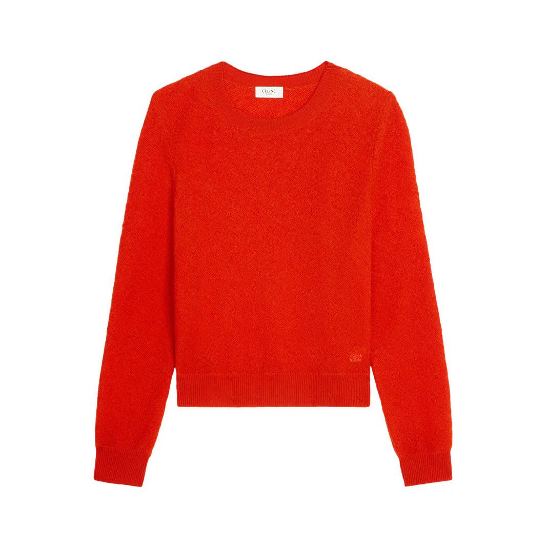 Celine CELINE $1350 Bright Red Wool Sweater New & Authentic (Men's Size US L / EU 52-54 / 3 - 1 Thumbnail