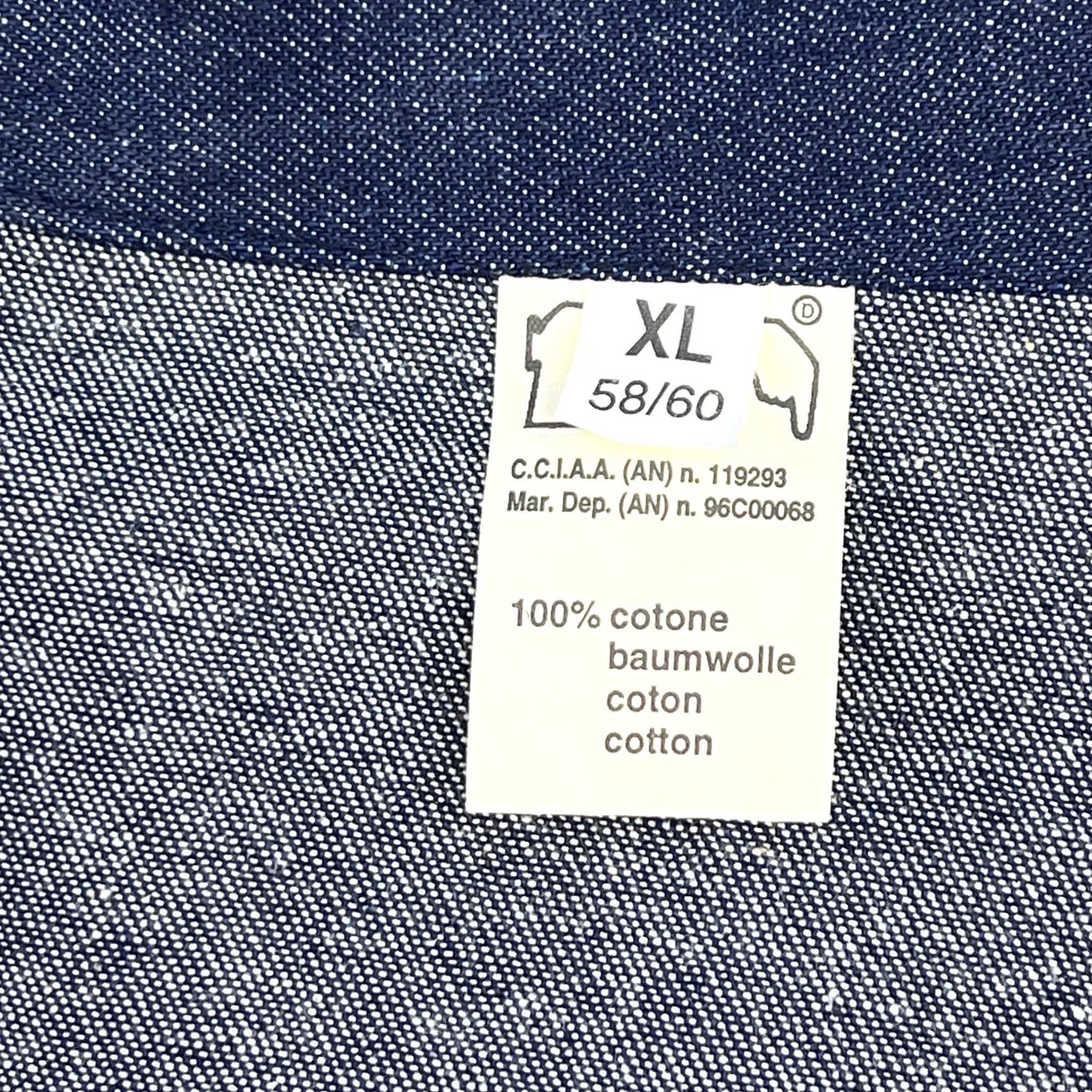 Denime VINTAGE Chore Jacket Mens XL Denim Blue Indigo Italy SanforJob Jacket Size US XL / EU 56 / 4 - 4 Thumbnail