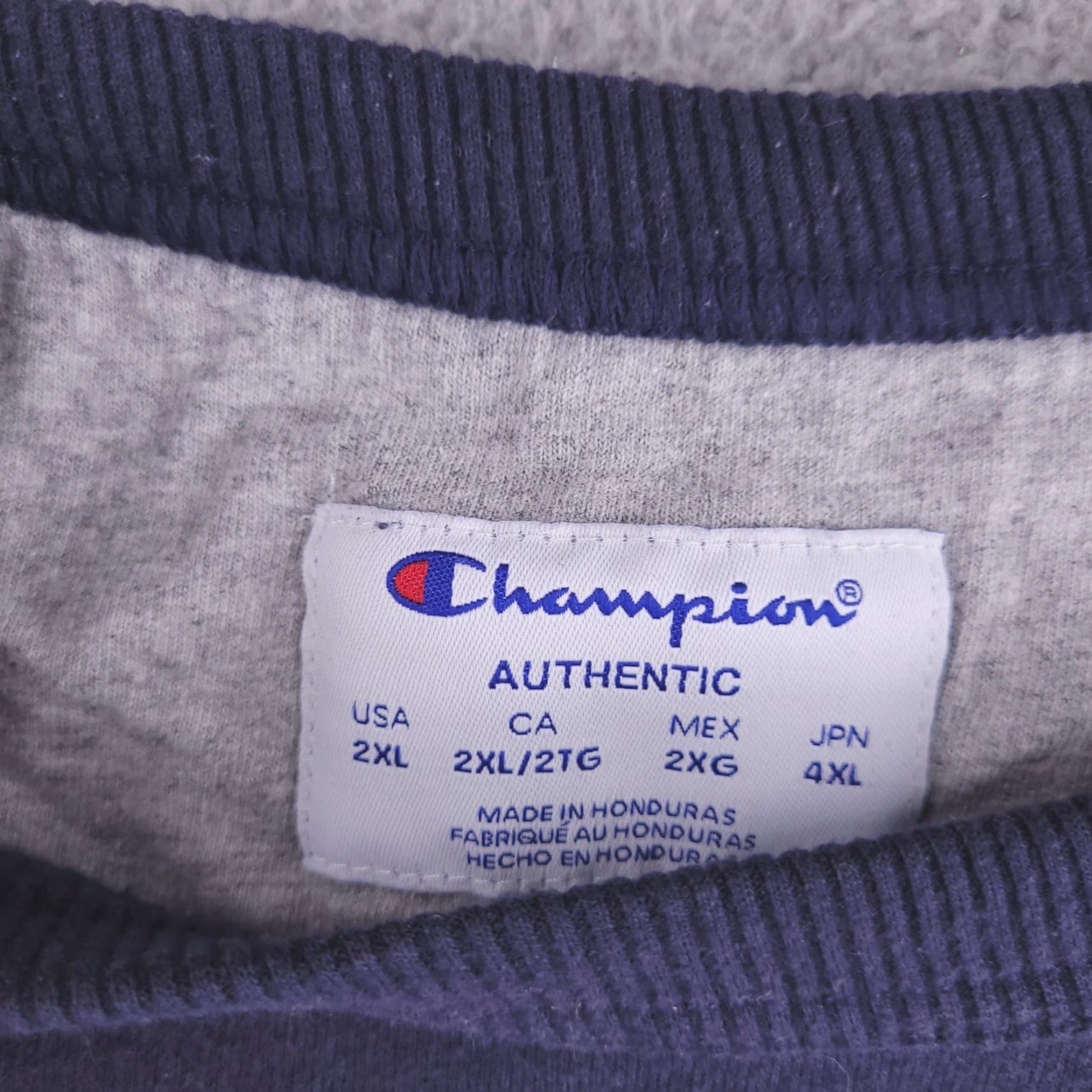 Champion Champion Sweatshirt Mens 2XL Blue Pullover Logo Crewneck, Cotton Blend, Regular, Denim/Blue? Size US XXL / EU 58 / 5 - 3 Thumbnail