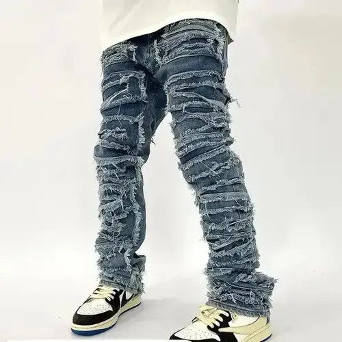 VIBE Ripped Distressed Jean Men Size US 32 / EU 48 - 4 Thumbnail