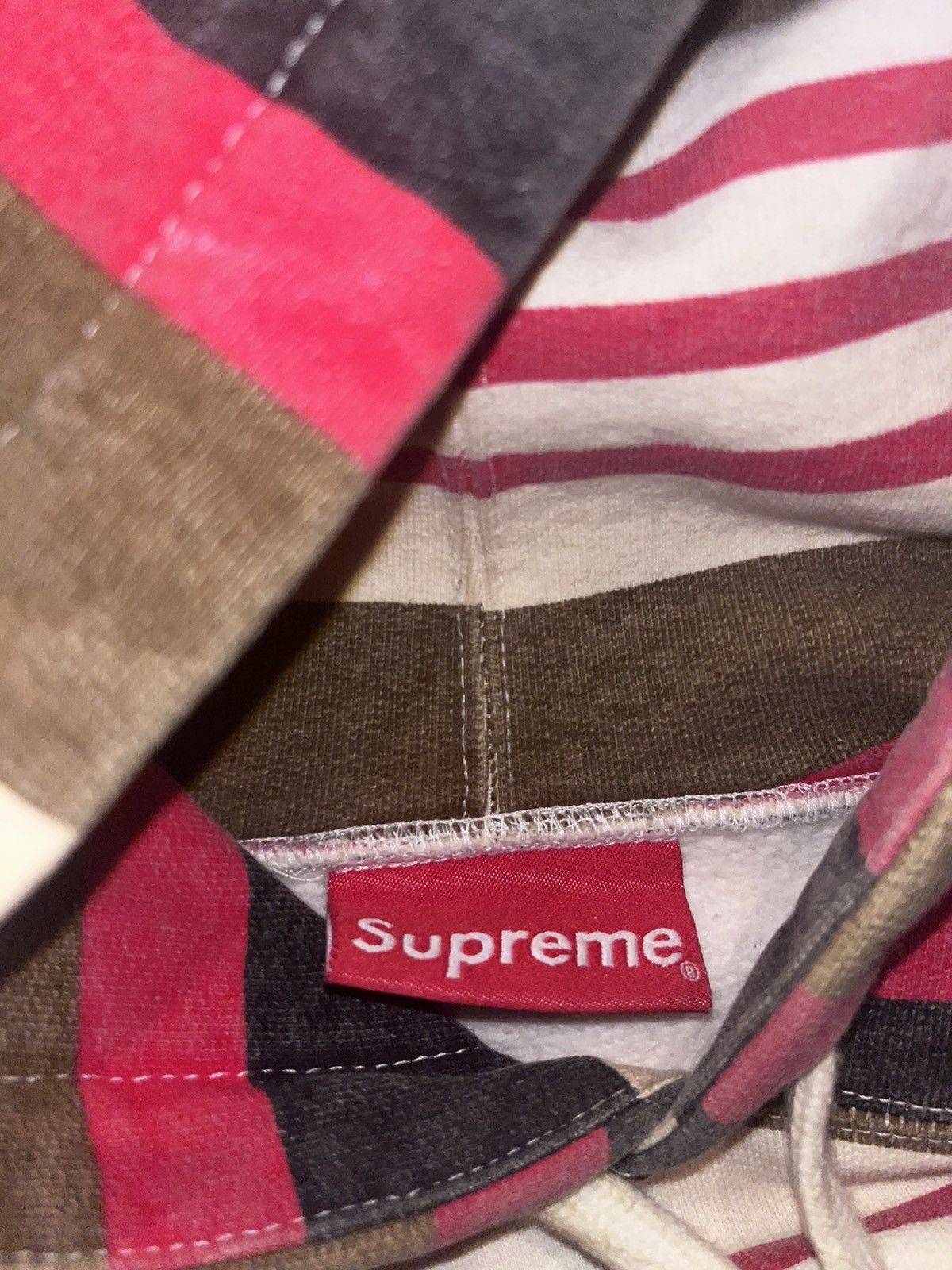Supreme Supreme Stripe Logo Hoodie Size US M / EU 48-50 / 2 - 4 Thumbnail