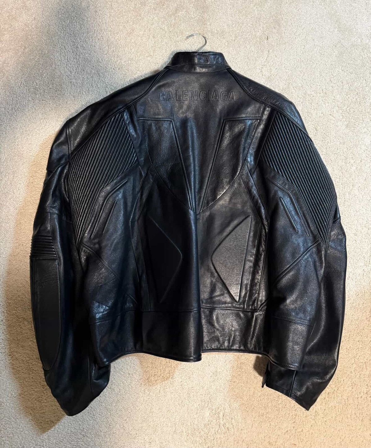 Balenciaga SU23 Mudshow Leather Biker Jacket Size US M / EU 48-50 / 2 - 3 Thumbnail