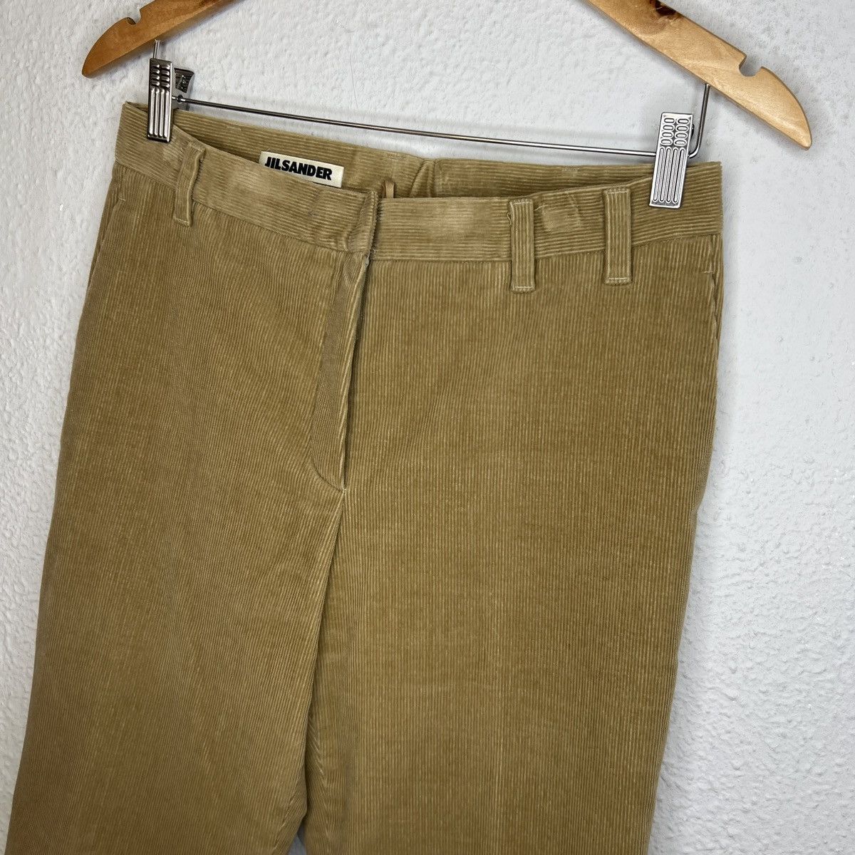 Designer × Jil Sander Jil Sander Womens Pants Corduroy Trousers Beige Brown Luxury Size 26" / US 2 / IT 38 - 5 Thumbnail