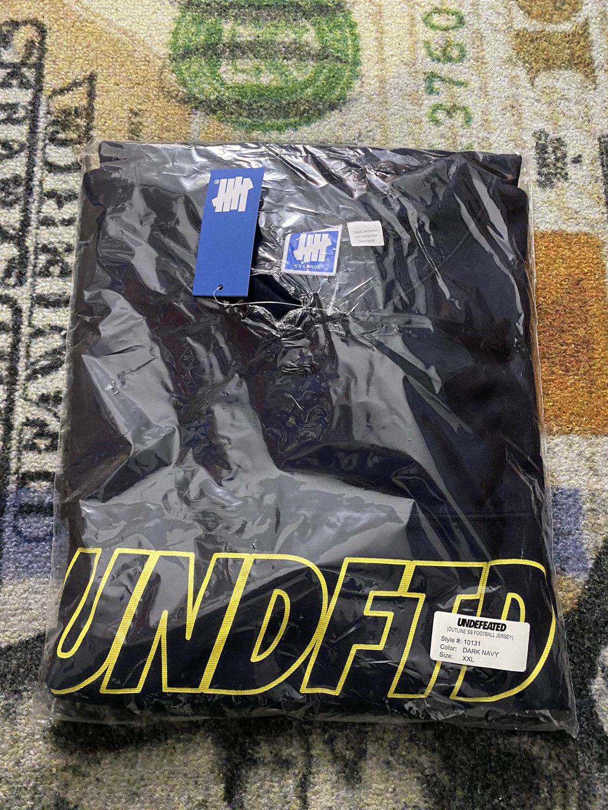 【UNDEFEATED】UNDEFEATED OUTLINE S/S FOOTBALL JERSEY Undefeated Outline S/S Football Jersey Navy