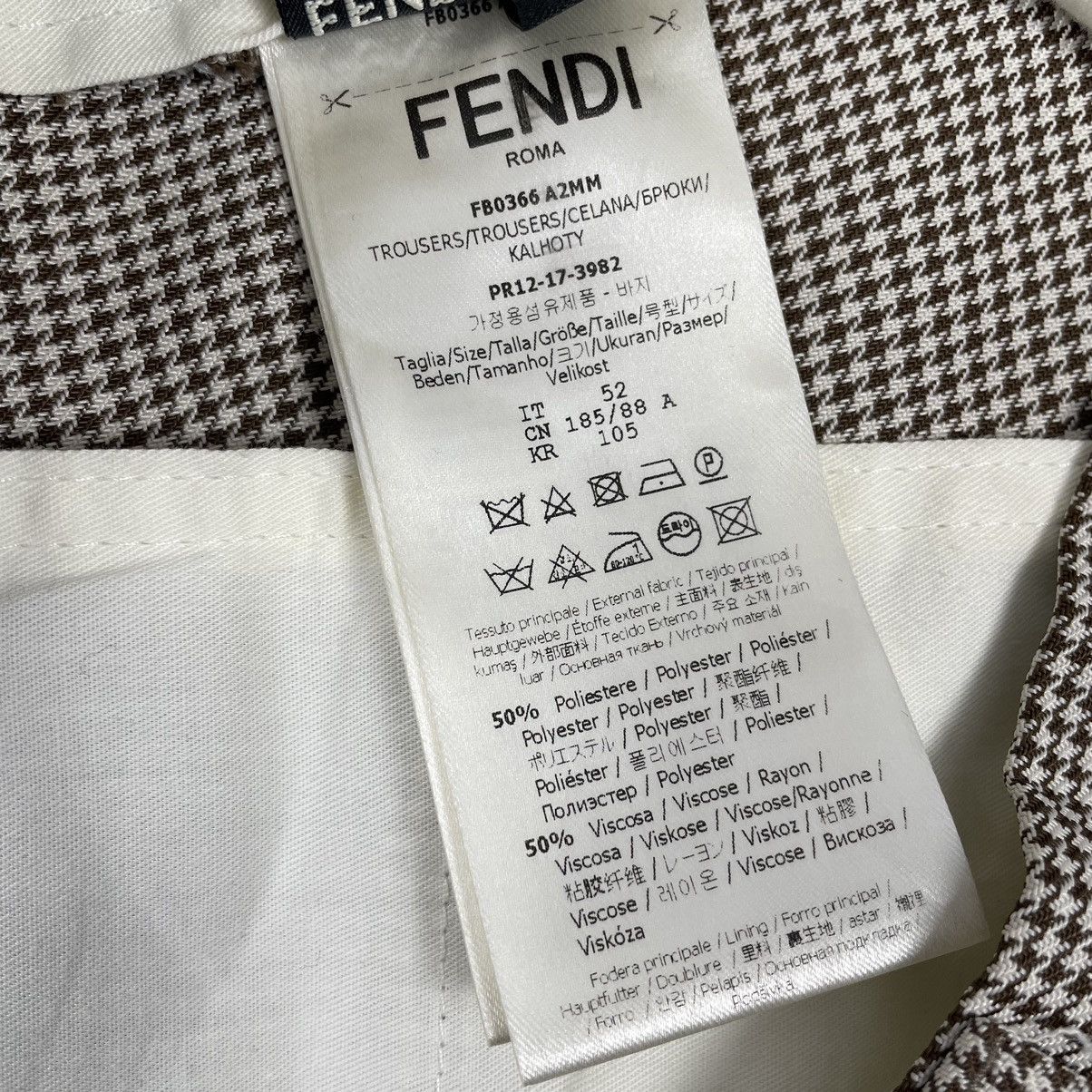 Fendi Fendi SS19 Beige Checked Trousers Size US 36 / EU 52 - 11 Thumbnail