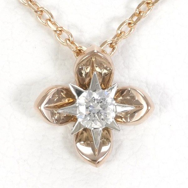 Luxuness Star Jewelry Necklace Pt950 Au750 Diamond Leather Necklace in Silver, Women's