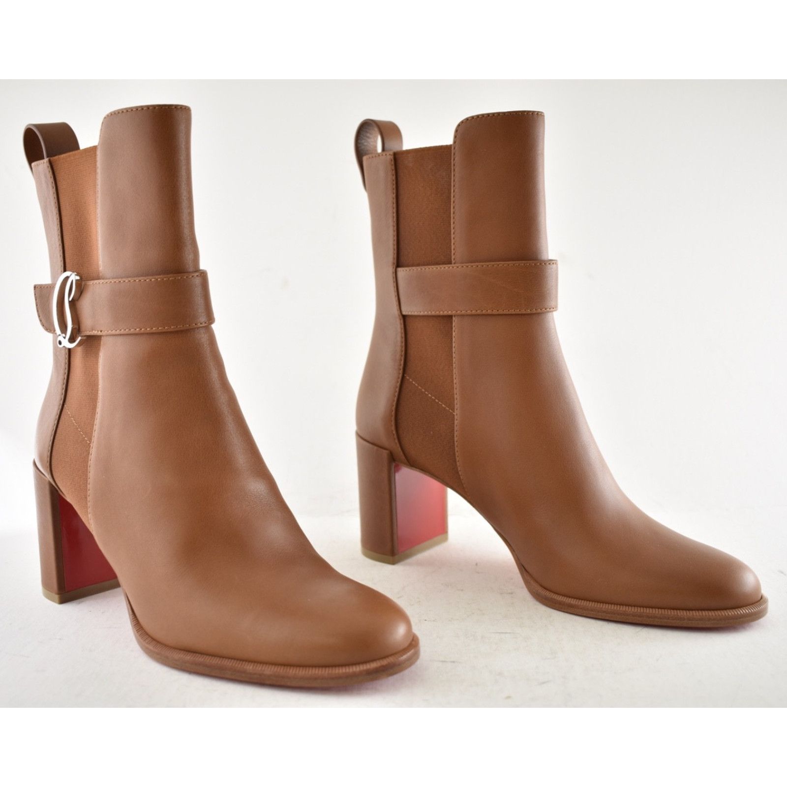 Christian Louboutin Christian Louboutin CL Chelsea Booty 70 Block Heel 39.5 Size US 9.5 / IT 39.5 - 4 Thumbnail